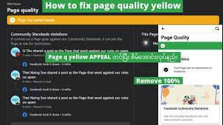 Page has some issue ! Facebook page quality yellow