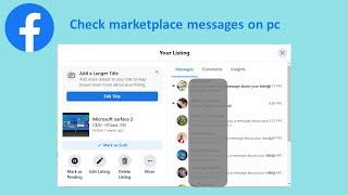 how to check Facebook marketplace messages from pc 2023