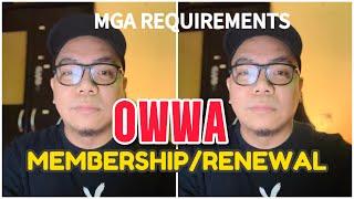 OWWA MEMBERSHIP/RENEWAL REQUIREMENTS