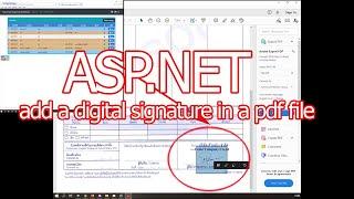 How to implement or add a digital signature in a pdf file using Asp.net