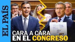 Cara a cara entre Sánchez y Feijóo en la sesión de control al Gobierno en el Congreso | EL PAÍS