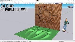 How to Create Parametric Wall in SketchUp | SketchUp TGI Slice & Scale By Tool Plugins Tutorial