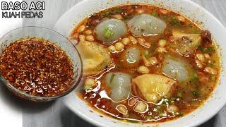 BASO ACI + RESEP CHILI OIL MUDAH DAN SIMPEL #basoacipedas  @Dapurmamaaziz