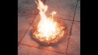 Fire Pit on live action footage