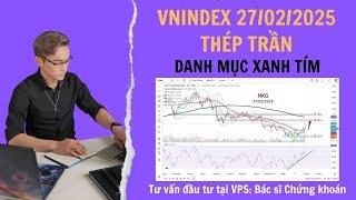 Thép trần, danh mục xanh tím ! Phân tích: Vnindex, NKG, DXG, ANV, CSV, DBC,...