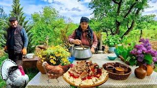 Taste of the Village. Lezginsky KHINKAL, Cooking in Nature.