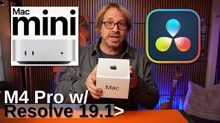 Live editing Mac Mini M4 Pro With Davinci Resolve 19.1mac