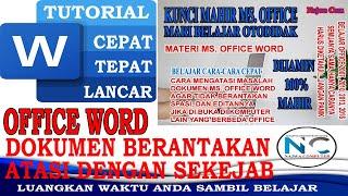 Cara mengatasi masalah Dokumen Word Berantakan Spasi dan Editan karena Berbeda Office - Office Word