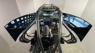 Enjoying Extreme Motion in the APEX6 Racing Simulator at Daytona Motor Speedway.