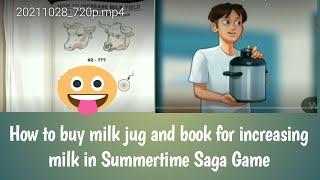 how to buy milk jug and book for increasing milk in Summertime Saga Game