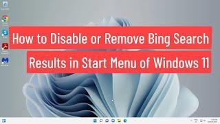 How to Disable or Remove Bing Search Results in Start Menu of Windows 11