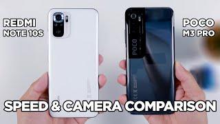 Redmi Note 10S vs POCO M3 Pro 5G SPEED TEST & CAMERA Comparison | Zeibiz