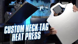 How To Heat Press Custom Neck Tag Labels For Your Clothing Brand - Stahls' Tag Along Platen