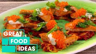 How To Make Salmon With Crispy Potato Rosti & Salmon Roe | Food | Great Home Ideas