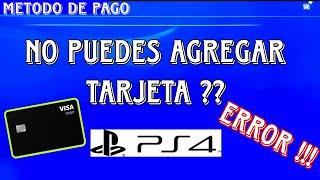 ERROR en METODO de PAGO | No puedo  agregar tarjetas #metododepago #error  #playstation #ps4