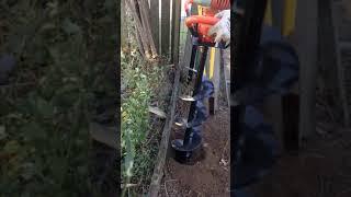 Using My New BAUMR-AG BPX-700 E-Start 62cc Pro-Series 1.6m Post Hole Digger