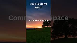 Open Spotlight Search - Mac shortcut