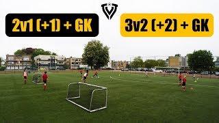 2v1 (+1) + GK & 3v2 (+2) + GK | Technical Football Training | U11 - U12 - U13 - U14 |Thomas Vlaminck