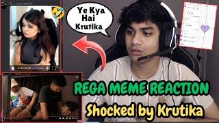 Rega Shocked By Krutika 's Meme | Rega Meme Reaction  #regaltos #funny #rega