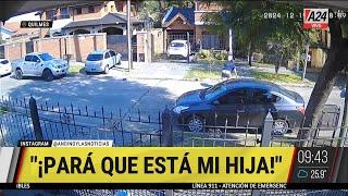  DESGARRADOR MOMENTO PASÓ UNA FAMILIA EN UN ROBO EN QUILMES: "¡PARÁ QUE ESTÁ MI HIJA"