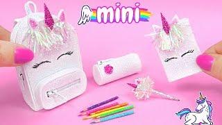 DIY MINI ÚTILES ESCOLARES de UNICORNIO que SÍ FUNCIONAN!