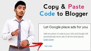 How to Add Google AdSense Code in Blogger | Add Google AdSense Verification Code in Blogger