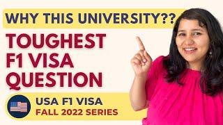 Why did you choose this University - Best Answer | USA F1 visa interview Fall 2023 | Dos  & Donts 