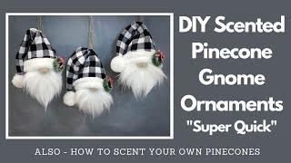 DIY Scented Pinecone Gnome Ornament/Christmas Gnome/No Sew Gnome/DIY Gnome