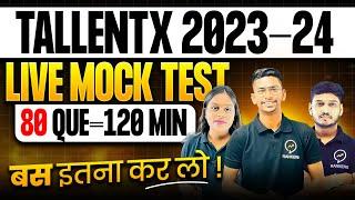 Tallentex 2023-24 Live Mock Test Solving | Last Minute Practice| Allen Scholarship Exam #tallentex