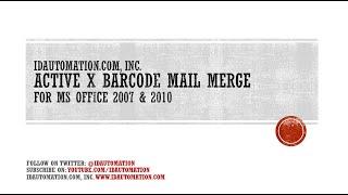 How to #WordMailMergeBarcodes using the Barcode ActiveX Control