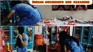 Indian housewife desi style bed cleaning/ready to bed for sleeping  /nighty blog