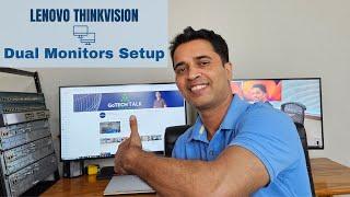 Lenovo ThinkVision P27h-20 Daisy Chain Dual Monitor Setup Instructions - 3rd Video