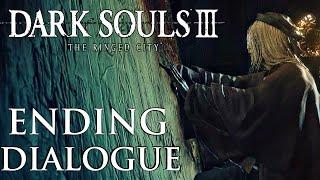 Dark Souls 3 Ringed City - True Ending Dialogue Options (Give Blood of Dark Soul to Painting Girl)