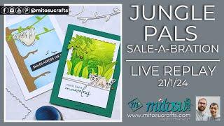Jungle Pals Sale-A-Bration Cardmaking and Papercraft LIVE Demonstration using Stampin' Up! Products