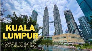 Kuala Lumpur - Walking Tour from Pavilion to Petronas Twin Tower (4K) via Walkway Bridge