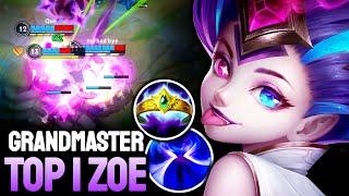 WILD RIFT ZOE - TOP 1 ZOE GAMEPLAY - GRANDMASTER RANKED