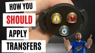 How to Apply Transfers on Space Marines Shoulder Pads! Decals Made Easy!