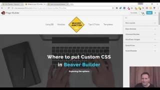 CSS & Beaver Builder #1. Where to put custom CSS.