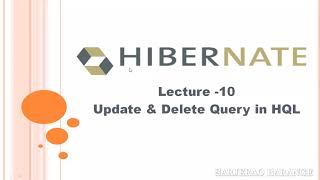 update and delete query in hibernate hql