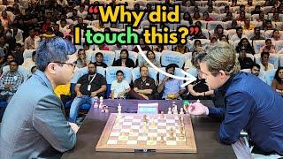 Magnus Carlsen picks up the wrong piece and regrets it | Carlsen vs So