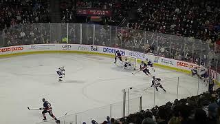 Chris Terry of the Bridgeport Islanders scores vs. the Laval Rocket 11/12/21