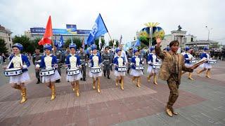  Видео прохода колонны БГУ по Площади Советов в День города 17.06.2023