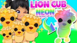 MAKING THE *FIRST NEON LION CUB* in ADOPT ME (roblox)