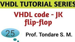 | VHDL Code of JK flip-flop |