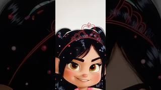 Vanellope’s transformation as a rebel princess #vanellope #disney #art #digitalart #shorts