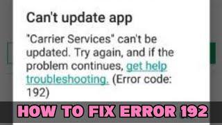 Tutorial to fix Error 192 (Solution to install apps in google play store) #Tutorial / My Dad's Vlog