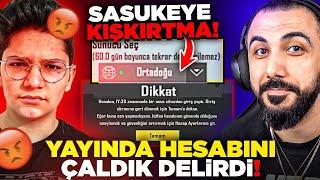 SASUKE'NİN YAYINDA HESABINI ÇALDIK!! ŞİFRESİNİ DEĞİŞTİRDİK (ÇILDIRTAN KIŞKIRTMA) | PUBG MOBILE