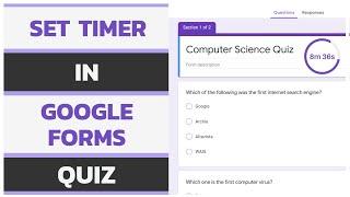 How To Set Timer in Google Form Quiz