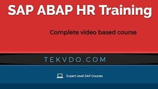 SAP ABAP HR Training - Complete video based course - HR ABAP