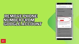 How to remove phone number from Google account using your Phone